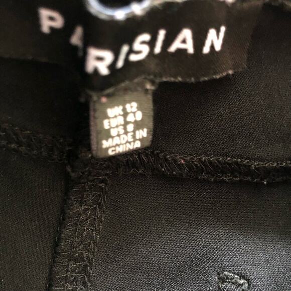 Parisian Women's Skinny Jeans Size 8 Stretchable Mid Waist Black 26 x 26 - Picture 7 of 10